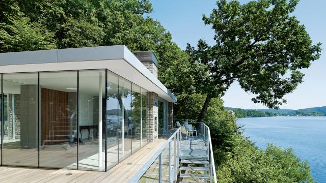 Villa avec menuiseries aluminium Schüco